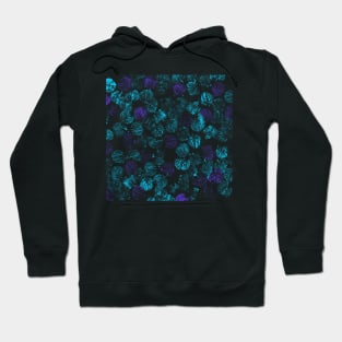 deep blue foliage Hoodie